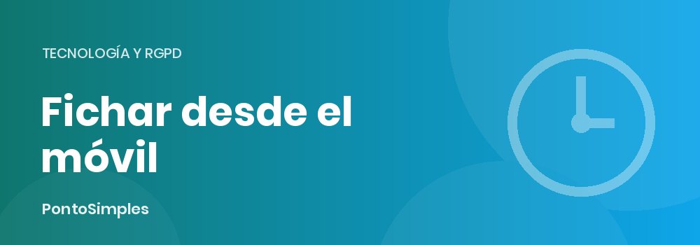 Persona fichando su entrada desde el móvil a la puerta del centro de trabajo